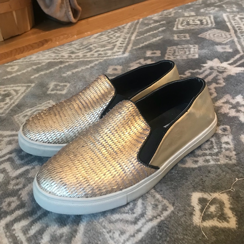 Gold Steve Madden Sneakers